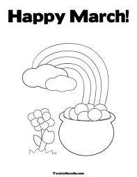 Happy March Coloring Page Preschool Coloring Pages Spring Coloring Pages Happy March
