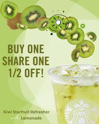Starbucks Jamaica Refresh Your Day With The Kiwi Starfruit Refresher Buy One Share One Half Off Kiwi Refresher And Kiwi Refresher Lemonade Valid Until December 31st Facebook