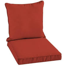 Patio Cushion Ideas Hampton Bay Ruby Solid 2 Piece Welted Outdoor Chair Cushion The Home Depot Outdoor Seat Cushions Hampton Bay Durable Outdoor Fabric