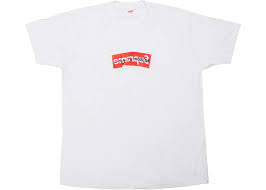Original artwork by earsnot irak. Supreme Comme Des Garcons Shirt Box Logo Tee White Ss17