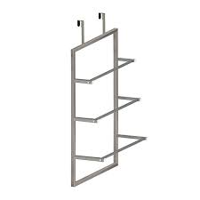 Store, display and air dry your bathroom towels with this towel rack that can be hung on top of the door to save space. Honey Can Do 3 Tier Over The Door Bathroom Towel Rack