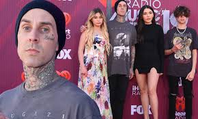 Top news videos for travis barker wife. Blink 182 S Travis Barker Poses On The Red Carpet With His Teenage Kids At Iheartradio Awards Daily Mail Online