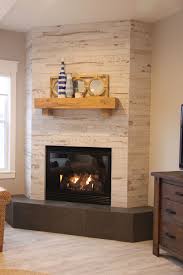 Wood Look Ceramic Tile Corner Fireplace Caminetto Ad Angolo Idee Camino Moderno Ad Angolo
