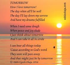 Tomorrow Poem Poems Faith Bloggers Encouragement Quotes
