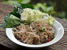 With the motor running on low, slowly add the canola and sesame oils. Thai Salads Wikipedia