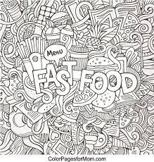 Basic mosaic of cupcakes to color. Doodle Food Coloring Pages For Adults Novocom Top