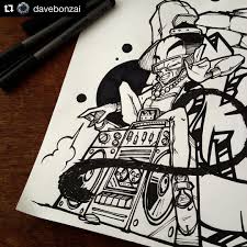 Black And White Graffiti Artwork Another Amazing Black White Sketch By Davebonzai Thank You For Using Graphmastermarker Graffiti Characters Graffiti Artwork Graffiti