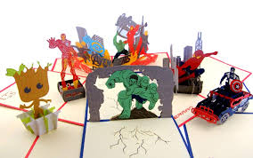 This is a snowman card that pops out right when you flip the greeting card open. Birthday Cards Super Heroes Pop Up Greeting Cards Handmade Boxed 3d Card Spiderman Captain Iron Man Hulk Avengers Groot For Anyone On All Occasion Buy Online In Andorra At Andorra Desertcart Com Productid 125629561