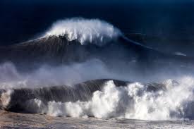 Aerial view with ocean wave background blue ocean waves abstract sea movement dark tones give a powerful and scary. The Biggest Waves In The World