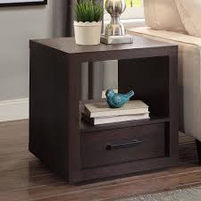 Better Homes Gardens Steele End Table With Drawer Espresso Finish Walmart Com In 2020 End Tables With Drawers End Tables Espresso End Table