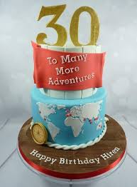 30th Birthday Cake For Her Ideas Travel Themed Birthday Cake Travel Cake Themed Birthday Cakes 30th Birthday Cake For Her