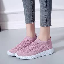 All my life, the only time i have worn socks is when i wear tennis shoes. Breathable Mesh Platform Sneakers Women Slip On Soft Ladies Casual Running Shoes Woman Knit Sock Shoes Flats Moon Ray Shop