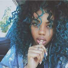 24 Photos Of Blue Hair That Blow Us Away Natural Hair Styles Hair Styles Curly Hair Styles