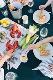 Below you'll find a decadent dessert combo for a fancy lobste dinner party: Pinterest Picks Fourth Of July Inspiration Rehearsal Dinner Menu Dinner Menu Summer Entertaining