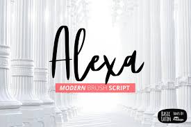 Based on geometric lines and forms, modern fonts are clean, clear, and easy to read; Alexa Modern Brush Script 33722 Script Font Bundles