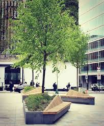 Repost From Landscape Observer We Supplied A Stunning Mix Granite From China And Europe With Edgy Benche Urban Landscape Design Landscape Architecture Design