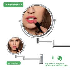 Makeup Mirror 10x Magnification Double-Sided Swivel Mirror Wall Mount