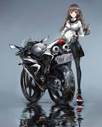 Swav Kai Fine Art Anime Motorcycle Anime Art Fantasy Anime Art Girl
