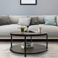 Buy coffee table legs and get the best deals ✅ at the lowest prices ✅ on ebay! Black Easy Assembly Round Coffee Table Rustic Vintage Industrial Design Furniture Sturdy Metal Frame Legs Sofa Table Cocktail Table With Storage Open Shelf For Living Room Tables Furniture