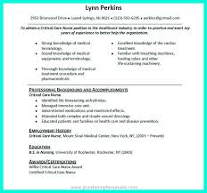 High Quality Critical Care Nurse Resume Samples