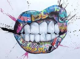 Artist Onemizer Street Kiss Streetartsavemylife One Mizer Onemizer Kiss Mouth Street Swag Canvas Woo Urban Art Graffiti Art Graffiti Wall Art