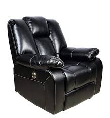 Electric Recliner Chairs With Faux Leather Adjustable Headrest Usb Port Black Recliner Chair Power Recliners Recliner