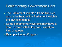 Parliamentary And Presidential Systems Of Government Ppt Video Online Download