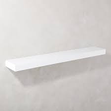 Calvin Hi Gloss White Floating Shelf 24 Reviews Cb2 White Floating Shelves Floating Wall Shelves Floating Shelves