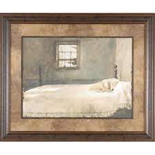 Taught by his father artist and illustrator n.c. Posters Master Bedroom Andrew Wyeth 35x29 Gallery Quality Framed Print Dog Sleeping Bed Picture Home Home Decor Wall Decor Wall Art