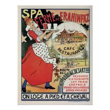 Vintage Spa Belgium Cafe Restaurant Ad Poster Zazzle Com Poster Prints Poster Art Vintage French Posters
