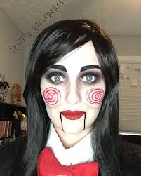 Day 9 Billy The Jigsaw Puppet Skullandglossbones Makeup Facepaint Halloween 31daysofhalloween 31daysofmehronhallo Puppet Makeup Saw Makeup Makeup Guru