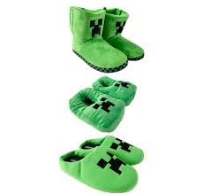 Boys MINECRAFT Slippers Shoes Gaming Gifts Girls Pyjamas Socks 8 9 10 11 12  13