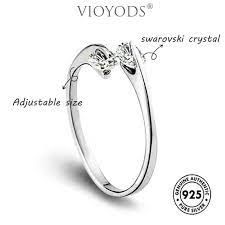 Choose a ring setting or design your dream engagement ring at adiamor. Vioyods Silver925 Swarovski Crystal Ring Adjustable Opening Size Su008 Shopee Malaysia