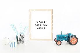 Tractor Poster Mockup By Design My Party On Cre Mockup Design Projects Design
