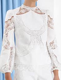 Bonita Crochet Embroidery Top Ivory Online Zimmermann In 2020 Embroidery Top Tops Fashion