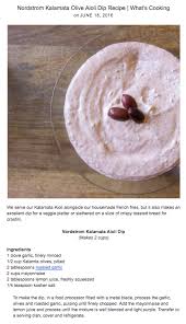 What S Cooking Olive Dip Recipe Dessert For Dinner Aoli Recipe