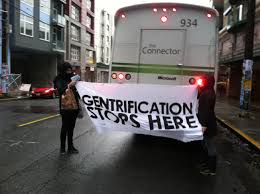 An employee boards a shuttle on the microsoft corp. Capitol Hill Microsoft Connector Bus Blocked For 45 Minutes Joy Freedom Rebellion