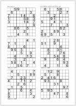 Enter numbers into the blank spaces so that each row, column and 3x3 box contains the numbers 1 to 9 without repeats. Free Printable Sudoku Puzzles