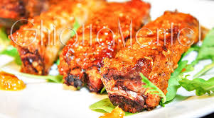 Costine di maiale al forno. Costine Di Maiale Al Forno Con Salsa Messicana Ghiottamente