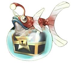 They are decorated chests that open up when hit with an attack or just stood next to, and may contain useful items such as food, hearts, items, and even new weapons. Treasure Fish Characters Art Kid Icarus Uprising Kid Icarus Monster Design Creature Design