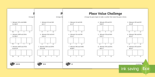 Place Value Challenge Worksheet Worksheet Place Value