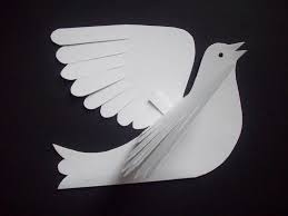 Oiseaux De Papiercinq Chant Blanc Papier Oiseaux Etsy Paper Birds Construction Paper Crafts Paper Decorations