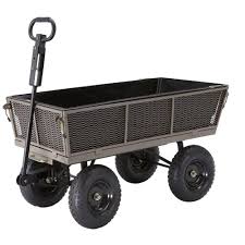 206 Gorilla Carts 1 200 Lb Steel Multi Use Dump Cart With Poly Cover Gormp 14 The Home Depot Dump Cart The Home Depot Steel