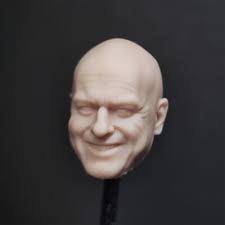 Unpainted 1/12 Smile Hank Dean Norris Head Sculpt Fit 6'' Action Figure