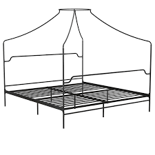 A sturdy metal bed frame, as well as side rails for guaranteed stability and durability. Novogratz Camilla Metal Canopy Bed In King Size Frame In Black 4460049n