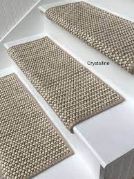 Sisal Wool Blend Carpet Stair Treads Crystalline Etsy Carpet Stair Treads Stair Runner Carpet Carpet Stairs