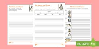 Abraham figures prominently in catholic liturgy. Abraham And Isaac Activity Sheets Differentiated Writing