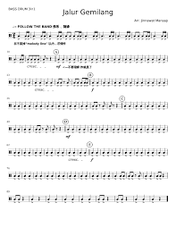 جالور ݢميلڠ‎‎), mengandungi 14 jalur merah dan putih (melintang) yang sama lebar bermula dengan jalur merah yang melambangkan keberanian rakyat malaysia yang tiada bandingnya terhadap negara ini. Jalur Gemilang Sheet Music For Bass Drum Solo Musescore Com