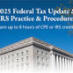 Local CPE/CE Credits: 2025 Federal Tax Update  event image