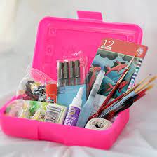Making A Traveling Art Box For Creativity On The Road Travel Art Kit Art Kit Box Art